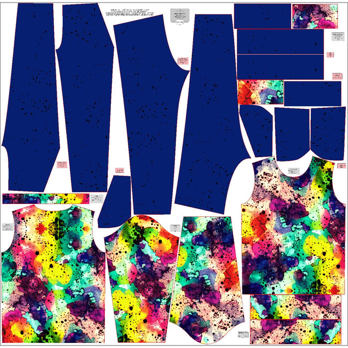 Children's tracksuit (MILAN) - ABSTRACTION pat. 9 - sewing set (86/92)