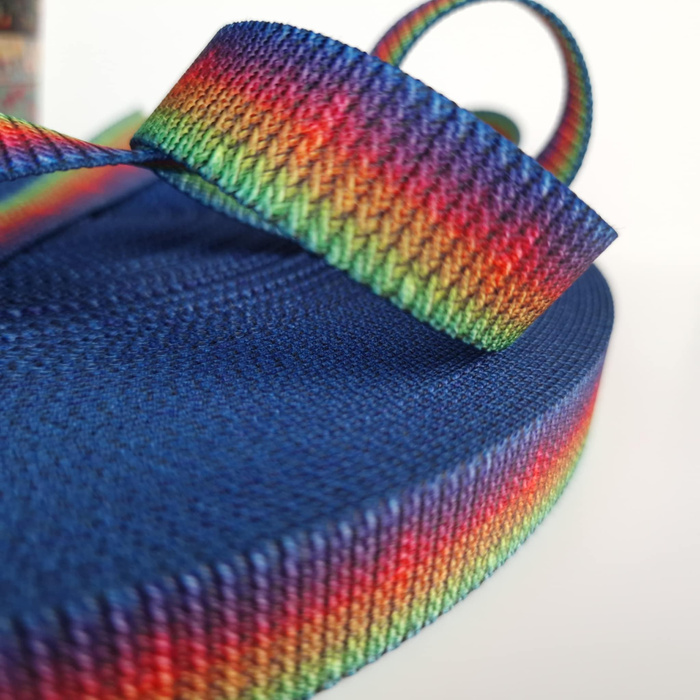 Bedrucktes Gurtband 25 mm - Rainbow