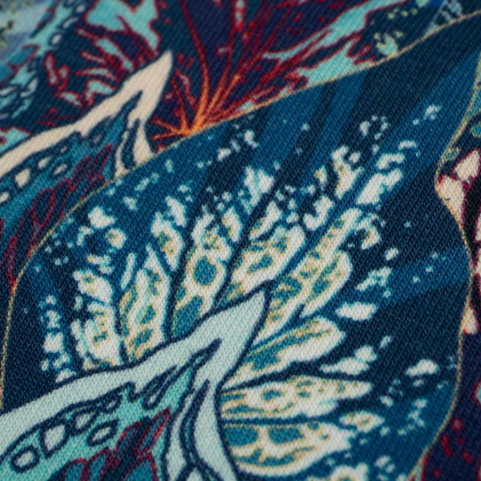 BLUE LEAVES (VINTAGE)- Upholstery velour 