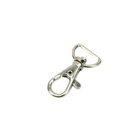 Metal snap hook 16 mm fish - silver