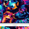 COLORFUL DOGS - tkanina wodoodporna