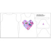 WOMEN’S T-SHIRT - HEART FLOWERS / white - sewing set XXXL