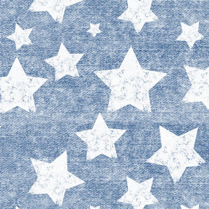 WEIß STERNE / vintage look jeans (blau) - Baumwoll Webware