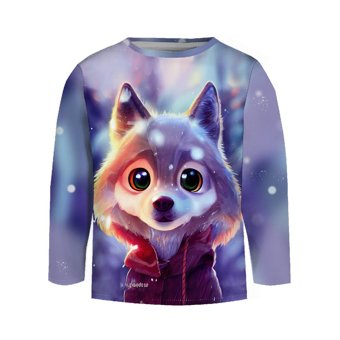 Longsleeve - ANIMATED WOLF - sewing set (122/128)