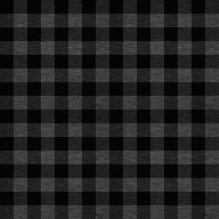 CHECK VICHY - MELANGE GRAPHITE - looped knit fabric with elastane ITY