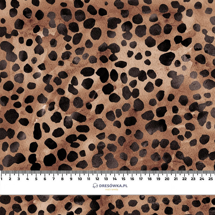 ANIMAL SPOTS/ Mocha Mousse - tkanina wiskozowa