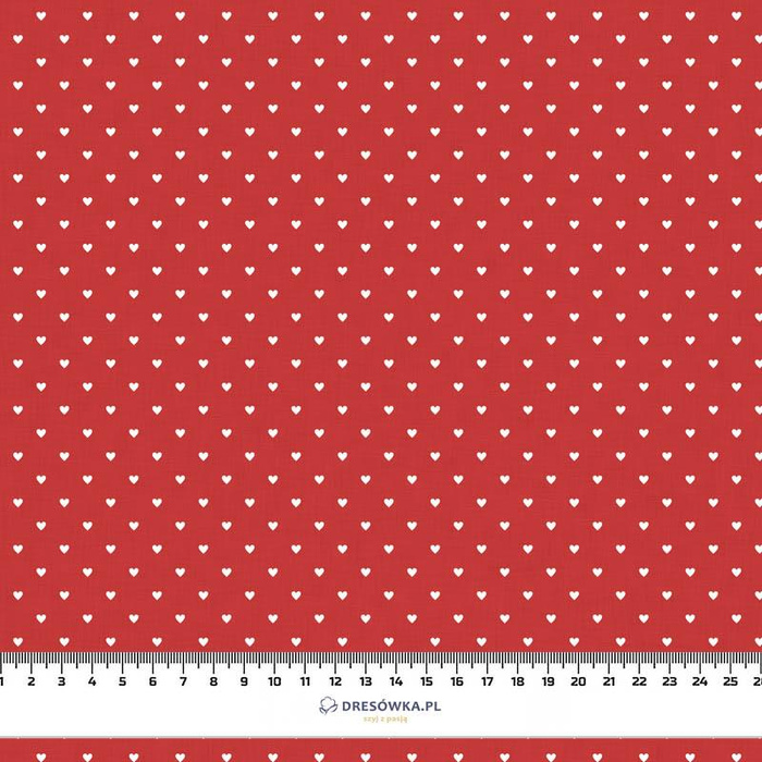 HEARTS pat. 2 / red (VALENTINE'S MIX) - single jersey with elastane 