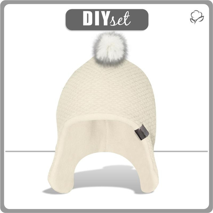 "AVIATOR" HAT -  VANILLA - BUCLE / VANILLA