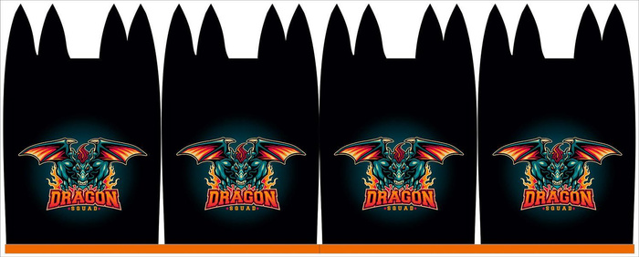 Gift pouches - DRAGON PAT. 1 - sewing set