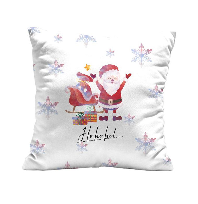 CUSHION PANEL - JOYFUL SANTA CLAUS / ho ho ho (CHRISTMAS FRIENDS)