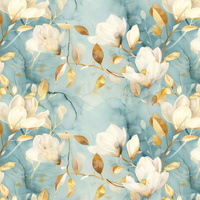 FLOWERS - Cloud Dancer WZ.3 - Muślin bawełniany