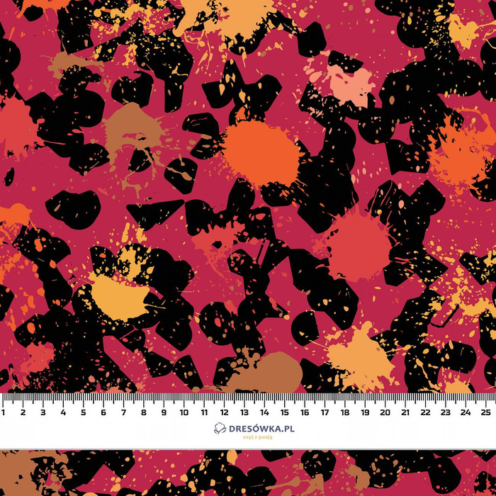SPLASH PAT. 6 / viva magenta- single jersey with elastane ITY