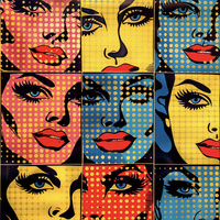 RETRO COMICS PAT.10 - brushed knitwear with elastane ITY