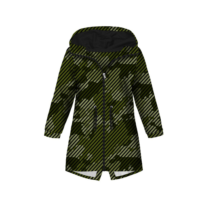 KINDERPARKA (ARIEL) - CAMOUFLAGE / STREIFEN - Nähset (134/140)