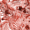 ZEBRA (rot) / weiß - HOME DECOR PREMIUM Webware