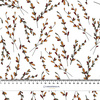 AUTUMN TWIGS / white (RED PANDA’S AUTUMN) - Woven Fabric for tablecloths