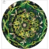 Panel na spódnicę z koła - GREEN FLORAL