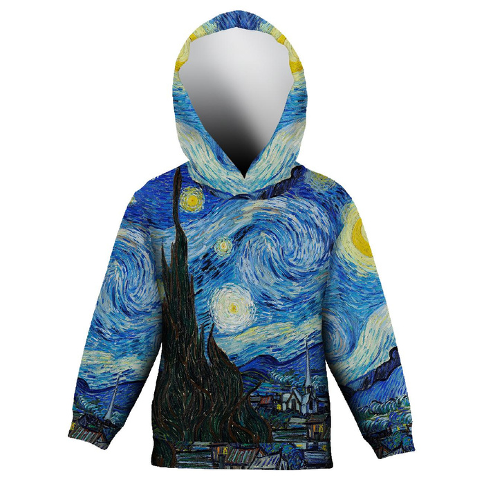 DZIECIĘCA BLUZA Z KAPTUREM (ALEX) - GWIAŹDZISTA NOC (Vincent van Gogh) - zestaw do uszycia (158/164)