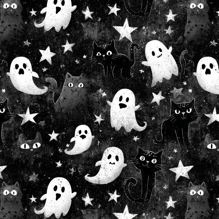 HALLOWEEN WZ. 49- single jersey s elastanem ITY