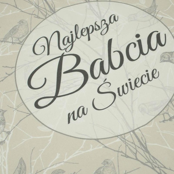 PANEL PODUSZKOWY - Najlepsza Babcia na Świecie/ ptaki - HOME DECOR PREMIUM