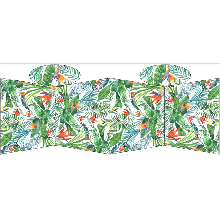 NÁKUPNÍ TAŠKA - RAJSKÁ DŽUNGLE/ bílý - Sada šití