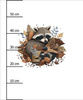 SLEEPING RACCOON - panel (60cm x 50cm)
