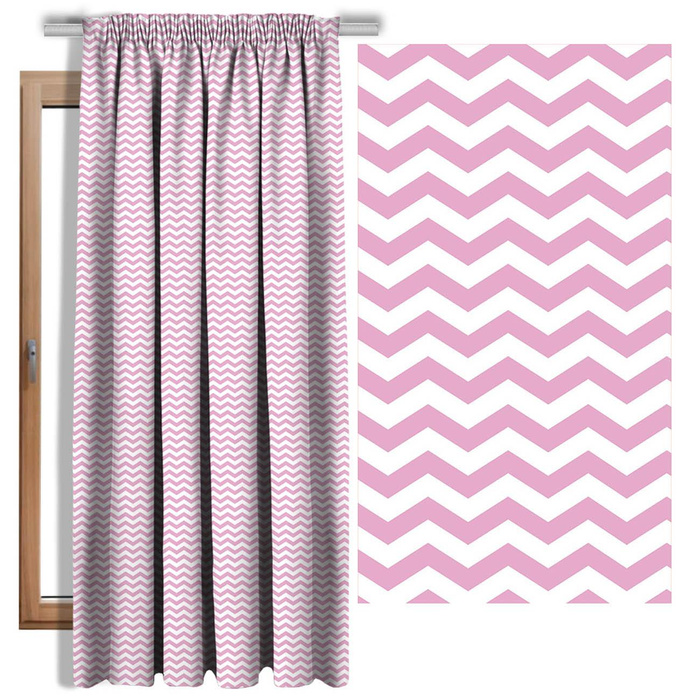 ZYGZAKI / Róż kwarcowy - ortalion PUMI