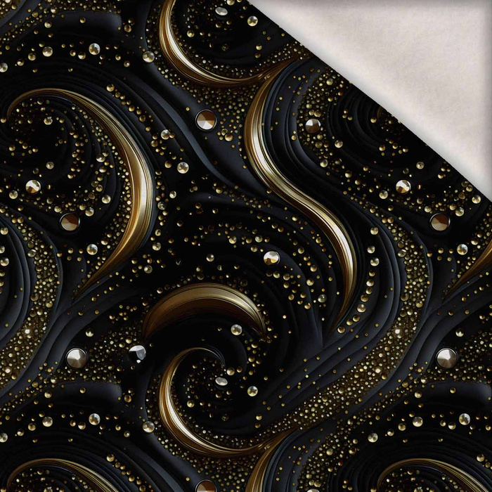 Black & Gold Glamour wz.10 - brushed knitwear with elastane ITY