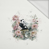 PANDA FAMILY - panel (60cm x 50cm) looped knit