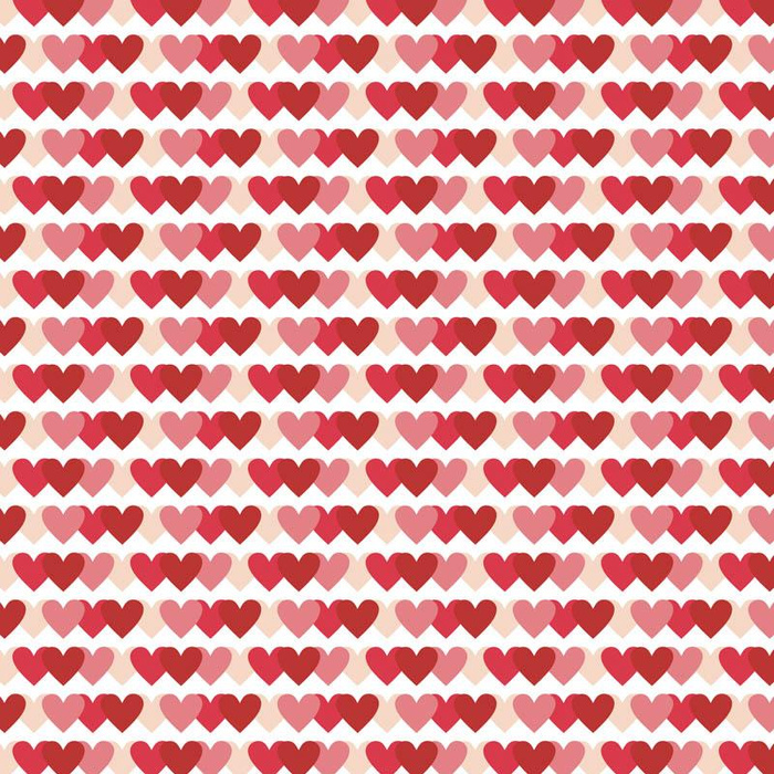 VALENTINESHERZEN m. 3 / weiß (WALENTINESMIX) - Baumwoll Webware