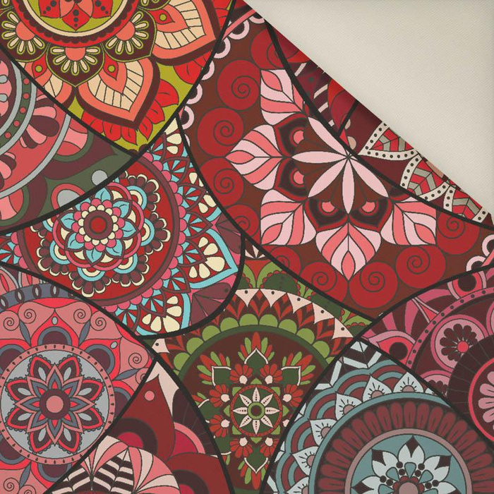 GLASMALEREI / rot - Polster- Velours