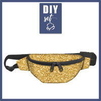 HIP BAG - GLITTER pat. 1 (gold) - big