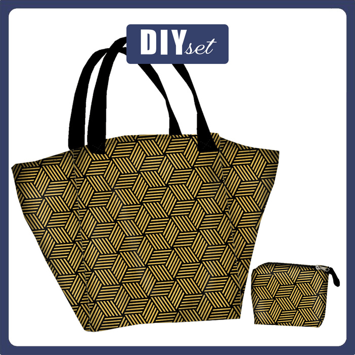 XL bag with in-bag pouch 2 in 1 - GEOMETRIC MINIMAL WZ. 14 - sewing set