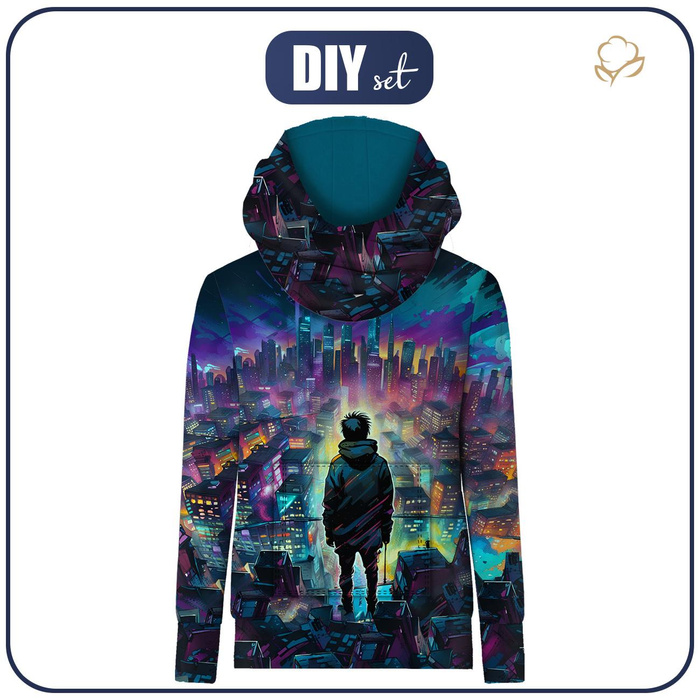 UNISEX HOODIE (HYDRA) - NEON GALAXY PAT.6 - sewing set L