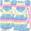 KIDS PARKA (ARIEL) - RAINBOW OCEAN pat. 1 - softshell (122/128)