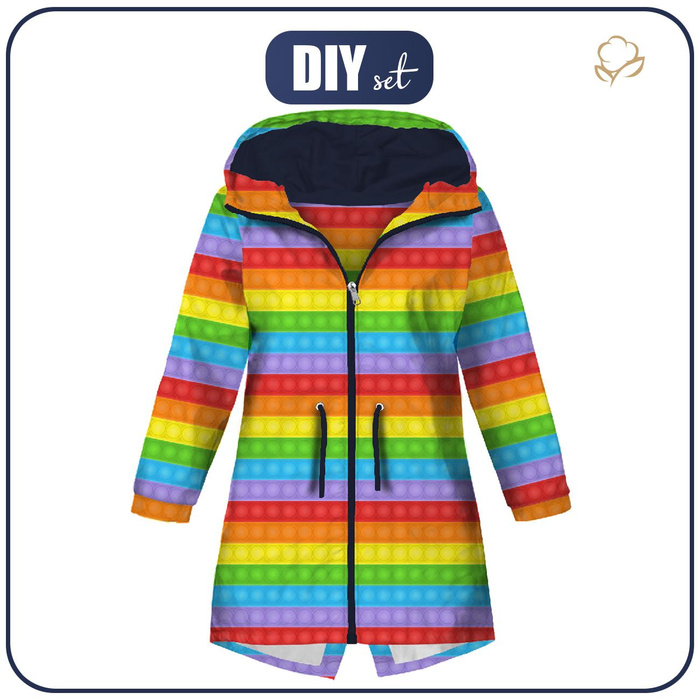 KIDS PARKA (ARIEL) - BUBBLED / colorful - sewing set (158-164)