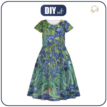KID'S DRESS "MIA" - IRISES (Vincent van Gogh) - sewing set