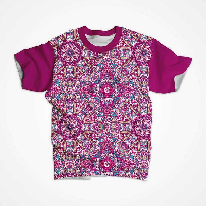 COLORFUL MANDALA pat. 3 - Slub Weave 