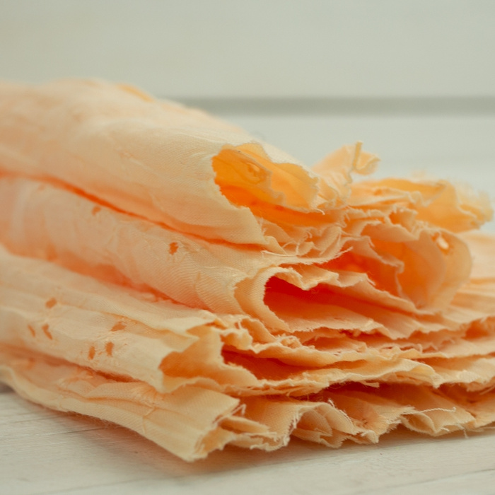 PEACH - Embroidered Crashed Batiste