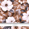 FLOWERS WZ.6/ Mocha Mousse  - dresówka pętelkowa