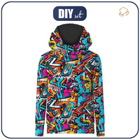 UNISEX HOODIE (HYDRA) - BUNTE GRAFFITI - Nähset XS