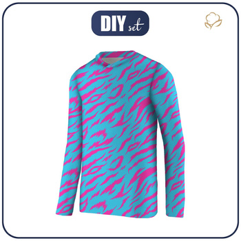 Thermo dětská halenka (BILLIE) - NEON ZEBRA VZ. 4 - Sada šití