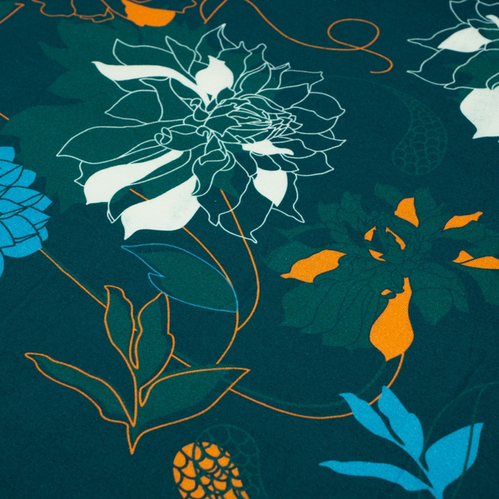 48cm NOČNÍ ZAHRADA / smaragdový - úplet TE210