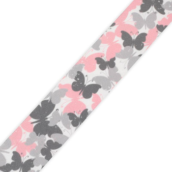 Páska hladká - SCHMETTERLINGE (rosa) / Velikost na výběr
