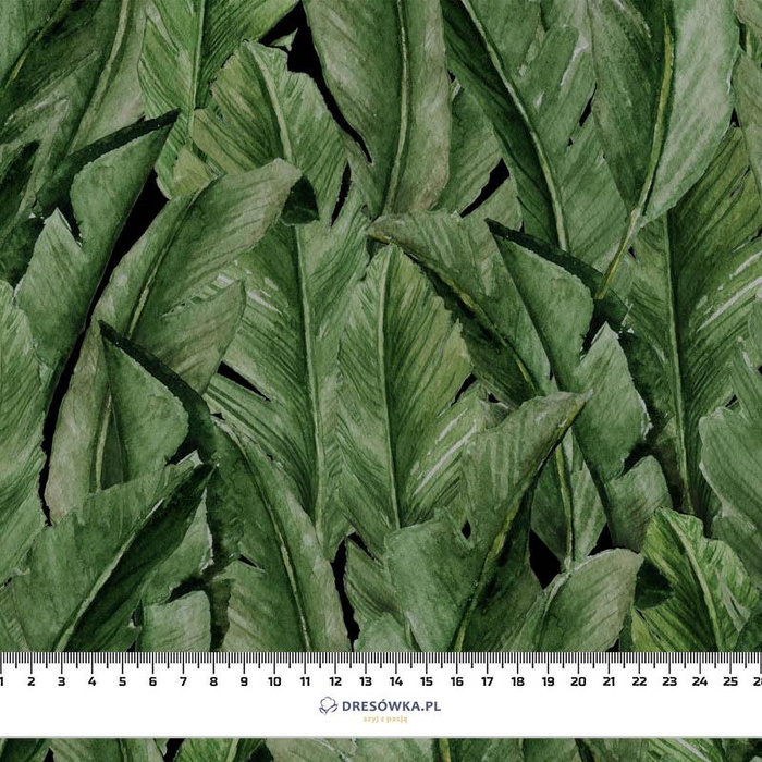 BANANA LEAVES pat. 4 (JUNGLE) - looped knit fabric with elastane
