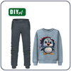 DRES DZIECIĘCY (MILAN) - HAPPY PENGUIN - zestaw do uszycia (122/128)