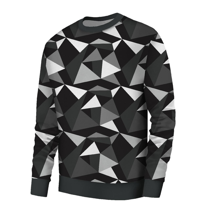 BASIC HERREN SWEATSHIRT (OREGON) - EIS MS. 2 / schwarz - weiß - Nähset XXXL