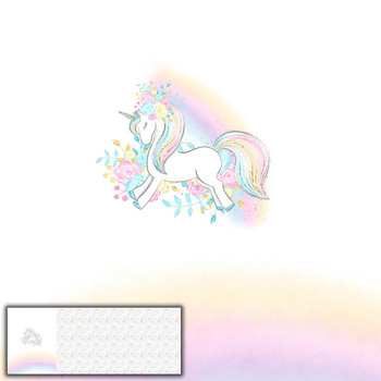 JEDNOROŽEC/ fáborky (KOUZELNÁ ZEMĚ) - PANORAMICKÝ PANEL (60cm x 155cm)