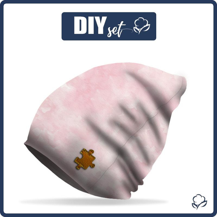 "Beanie" Mütze - CAMOUFLAGE m. 2 / blass rosa 48-50