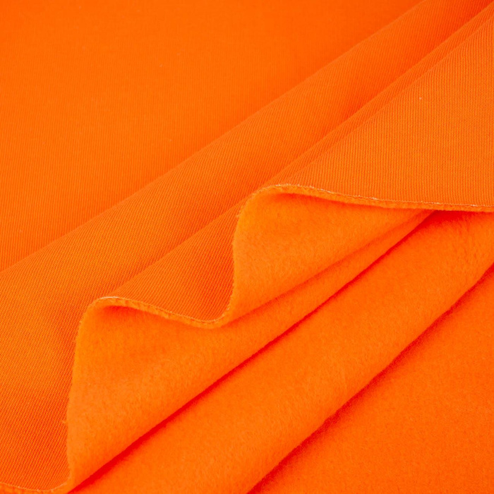 D-67 DEEP ORANGE - silná teplákovina počesaná D300